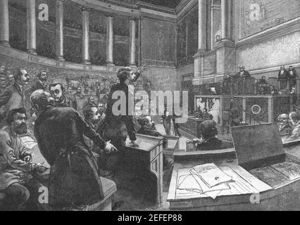 Der Innenraum der Abgeordnetenkammer, Paris 1873 Stockfoto