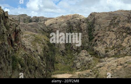 Blick in die Landschaft von Altas Cumbres (High Hills) in der Provinz Cordoba, Argentinien. Stockfoto