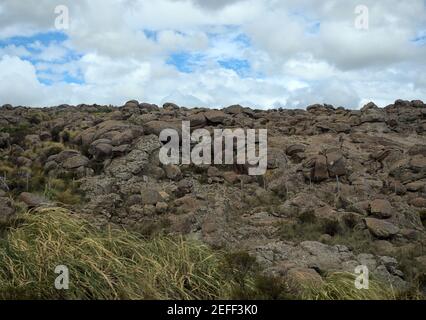 Blick in die Landschaft von Altas Cumbres (High Hills) in der Provinz Cordoba, Argentinien. Stockfoto