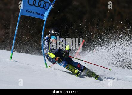 Cortina, Italien. Februar 2021, 17th. Schweden Silbermedaille während 2021 FIS Alpine World SKI Championships - Alpine Team Parallel, alpines Skirennen in Cortina d'Ampezzo (BL), Italien, Februar 17 2021 Quelle: Independent Photo Agency Srl/Alamy Live News Stockfoto