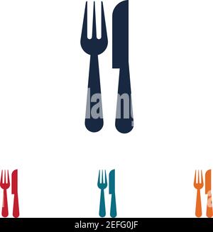 Besteck Vektor Symbol Illustration signBesteck und Küche Set Icon Design Vorlage Stock Vektor
