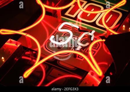 Nahaufnahme einer Slot Machine im Casino, Las Vegas, Nevada, USA Stockfoto