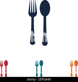 Besteck Vektor Symbol Illustration signBesteck und Küche Set Icon Design Vorlage Stock Vektor