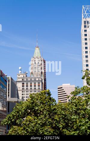 Wolkenkratzer in einer Stadt, Baltimore, Maryland, USA Stockfoto