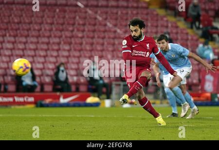 Aktenfoto vom 07-02-2021 von Mohamed Salah in Liverpool. Bilddatum: Sonntag, 7. Februar 2021. Ausgabedatum: Mittwoch, 17. Februar 2021. Stockfoto