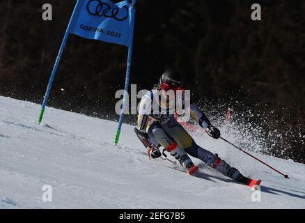 2/17/2021 - Norway Gold Meldal während 2021 FIS Alpine World SKI Championships - Alpine Team Parallel, alpines Skirennen in Cortina d'Ampezzo (BL), Italien, Februar 17 2021 (Foto: IPA/Sipa USA) Stockfoto