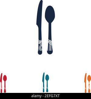 Besteck Vektor Symbol Illustration signBesteck und Küche Set Icon Design Vorlage Stock Vektor