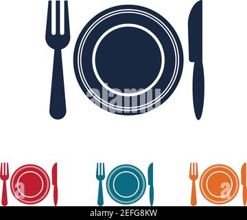Besteck Vektor Symbol Illustration signBesteck und Küche Set Icon Design Vorlage Stock Vektor