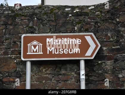 UK Straßenschilder wie auf den Straßen von North Devon Appledore Maritime Museum gefunden, Stockfoto