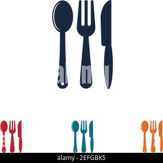 Besteck Vektor Symbol Illustration signBesteck und Küche Set Icon Design Vorlage Stock Vektor