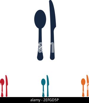 Besteck Vektor Symbol Illustration signBesteck und Küche Set Icon Design Vorlage Stock Vektor