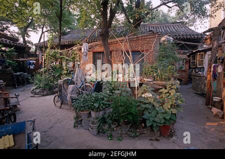 Ehemalige Residenz von Lu Xun und seinem jüngeren Bruder Zhou Zuoren , Zhou Jianren im Jahr No,11 Badaowan, Peking, China. Das Foto wurde um 2000 aufgenommen. Stockfoto