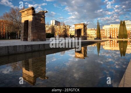 Tempel von Debod, Madrid, Spanien Stockfoto