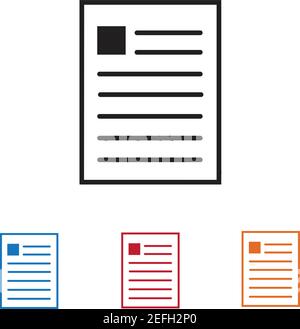 Dokumente Symbol Stock Vektor Illustration flach Design Stock Vektor