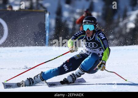 Cortina d'Ampezzo (BL, Italien. Februar 2021, 17th. Cortina d'Ampezzo (BL), Italien, Rumerlo, 17. Februar 2021, Team Schweden Silbermedaille während 2021 FIS Alpine Ski Weltmeisterschaften - Alpine Team Parallel - Alpine Ski Rennen Credit: Sergio Bisi/LPS/ZUMA Wire/Alamy Live News Stockfoto