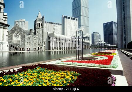 Wolkenkratzer in einer Stadt, Christian Science Center, Boston, Massachusetts, USA Stockfoto