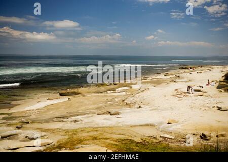 Panoramablick auf Riffe, La Jolla Riffe, San Diego, Kalifornien, USA Stockfoto