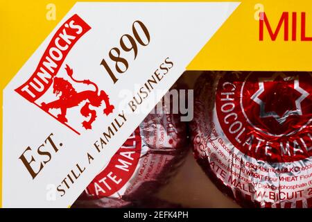 Tunnocks Milch Schokolade Teakes Stockfoto