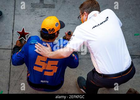 SAINZ Carlos (Spa), McLaren Renault F1 MCL35, SEIDL Andreas, Teamchef von McLaren F1, Portrait während der Formel 1 Gran Premio Heineken D'italia 2020, 2020 Grand Prix von Italien, vom 4. Bis 6. September 2020 auf dem Autodromo Nazionale di Monza, in Monza, bei Mailand, Italien - Foto Florent Gooden / DPPI Stockfoto