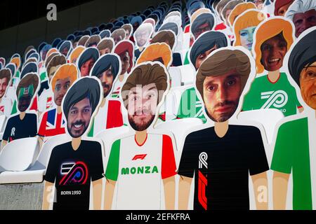 Fake Fans in den Tribünen während der Formel 1 Gran Premio Heineken D'italia 2020, 2020 Grand Prix von Italien, vom 4. Bis 6. September 2020 auf dem Autodromo Nazionale di Monza, in Monza, bei Mailand, Italien - Foto Florent Gooden / DPPI Stockfoto