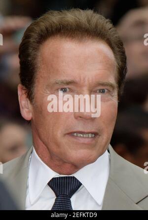 London, Großbritannien. 13.. August 2012. Arnold Schwarzenegger nimmt an den Expendables 2 Back for war UK Premier am Empire Leicester Square, London, Teil. Stockfoto