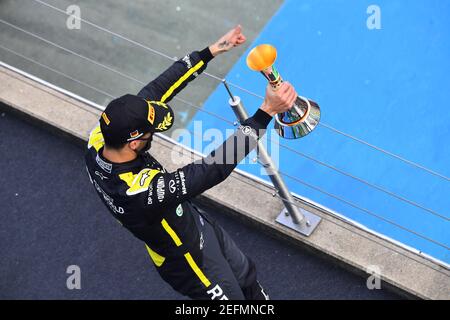 Podium RICCIARDO Daniel (aus), Renault F1 Team RS20, Portrait während der Formel 1 Aramco Grosser Preis der Eifel 2020, Eifel Grand Prix, vom 9. Bis 11. Oktober 2020 auf dem Nürburgring, in Nürburg - Foto DPPI Stockfoto