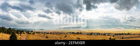 Panoramablick von den Bergen hinter Philipsburg, Montana Stockfoto