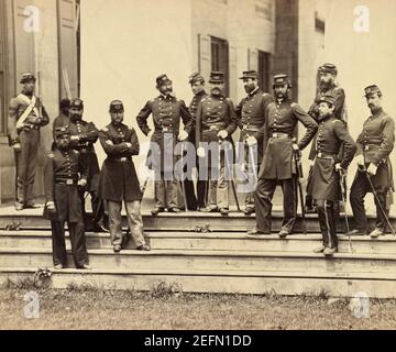 Offiziere der 8th New York State Miliz, Arlington, VA, Juni 1861. Stockfoto