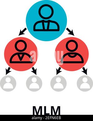 Moderne flache editierbare Linie Design Vektor Illustration, mehrstufige Marketing-Symbol, für Grafik-und Web-Design Stock Vektor