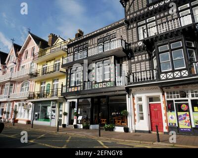 Die elisabethanischen Gebäude säumen das Ufer in Dartmouth, Devon. Stockfoto