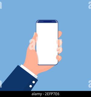 Telefon mit männlicher Hand Stock Vektor