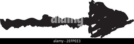 Vektordarstellung eines schwarzen Pfeils, der aussieht, als wäre er von Hand gezeichnet worden. Stock Vektor