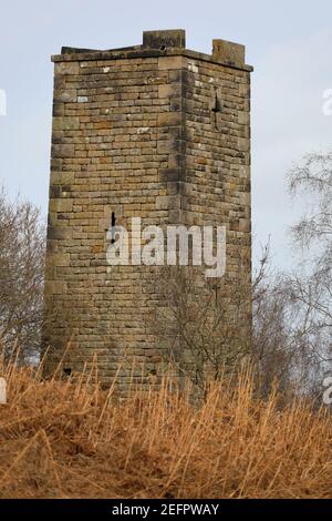 Earl Grey Tower auf Stanton Moor von William Pole gebaut Thornhill zum Gedenken an den Reformakt von 1832 Stockfoto