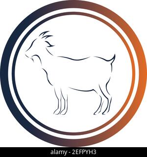 Ziege Logo Vorlage Vektor icon Abbildung design Stock Vektor