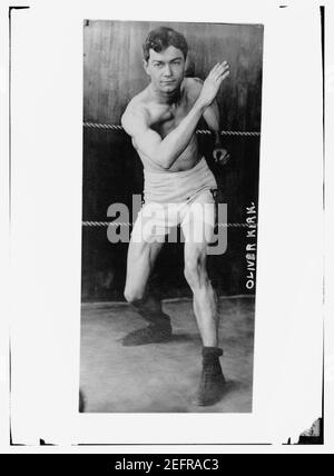 Oliver Kirk, US-amerikanischer Boxer und zweifache Olympiasiegerin Stockfoto