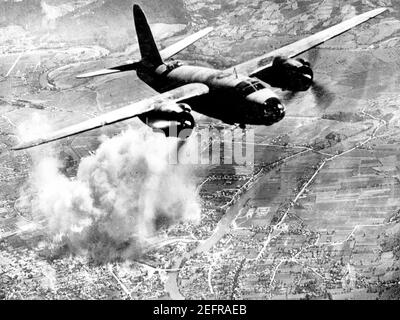 Ein Royal Air Force Martin Marauder über Banja Luca Stockfoto