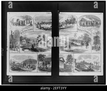 Auf der Straße zwischen Washington & Alexandria Stockfoto