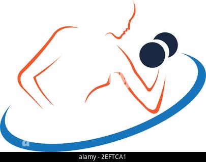 Fitness-Logo Symbol Illustration Design Vorlage - Vektor Stock Vektor