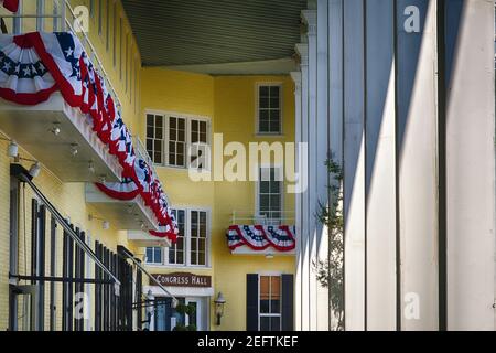 The Terrace Courtyard of the Congress Hall Hotel, Cape May, New Jersey Stockfoto