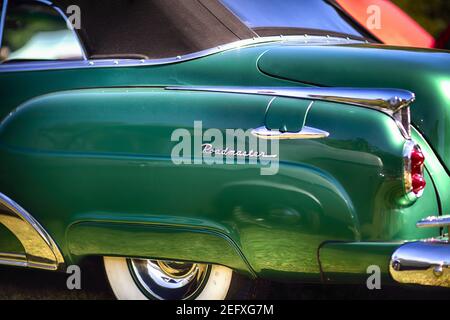 Heckkotflügel Nahaufnahme eines 1952 Buick Roadmaster Konvertierbar Stockfoto