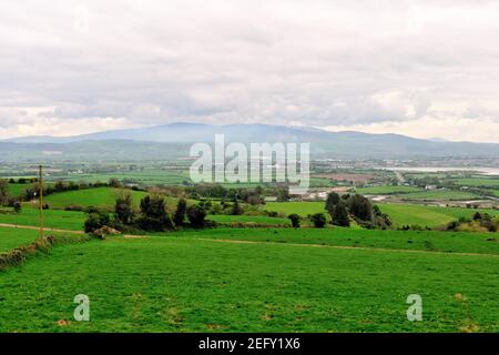 Ballyguiry, County Waterford, Irland. Landschaft und tief hängende Wolken in der Grafschaft Waterford. Stockfoto