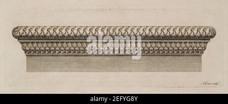 Ormament of Architectural Feature - Stuart James & Revett Nicholas - 1762. Stockfoto