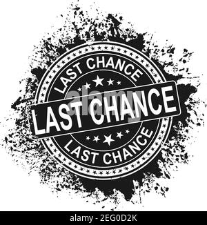 Grunge Gummistempel mit Text Letzte Chance, Vektorgrafik Stock Vektor