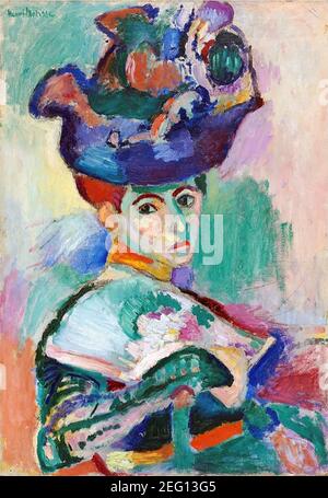 Mein Digital veränderte die Frau mit EINEM Hut von Henri Matisse 1905. Das San Francisco Museum of Modern Art, USA Stockfoto