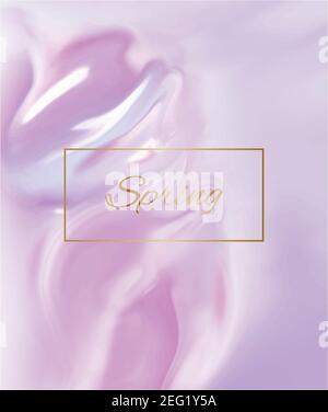 Blumenvorlage für eine Urlaubskarte, eine Hochzeitseinladung. Vektor weißen Hintergrund mit zarten rosa Blumen. Stock Vektor