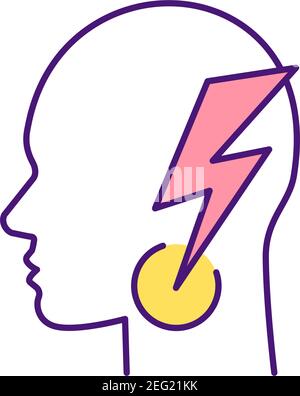 Schmerzhaftes Schlucken des RGB-Farbsymbols Stock Vektor