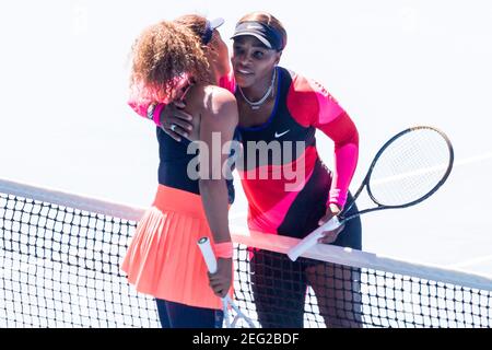 Melbourne, Australien. Februar 2021, 18th. 3rd Seed Naomi OSAKA aus Japan besiegte 10th Seed Serena WILLIAMS aus den USA in einem Frauen-Halbfinale am 11. Tag der Australian Open 2021 in der Rod Laver Arena in Melbourne, Australien. Sydney Low/Cal Sport Media. Kredit: csm/Alamy Live Nachrichten Stockfoto