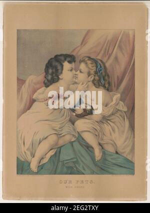 Unsere Haustiere - wach Stockfoto