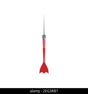 Sport Dart Pfeil Vektor Illustration Ziel Genauigkeit Spiel Dartboard Symbol. Pfeil Dart Symbol Ziel Symbol rot isoliert weiß Design Schuss Hit. Stahl-Meta Stock Vektor