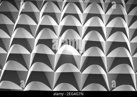 Schwarz-weißes geometrisches Fraktalmuster Stockfoto